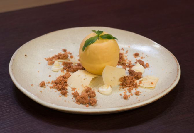 Sorvete de goiaba do chef Pablo Oazen foi desafio da primeira etapa do programa. Foto: Carlos Reinis/ Band