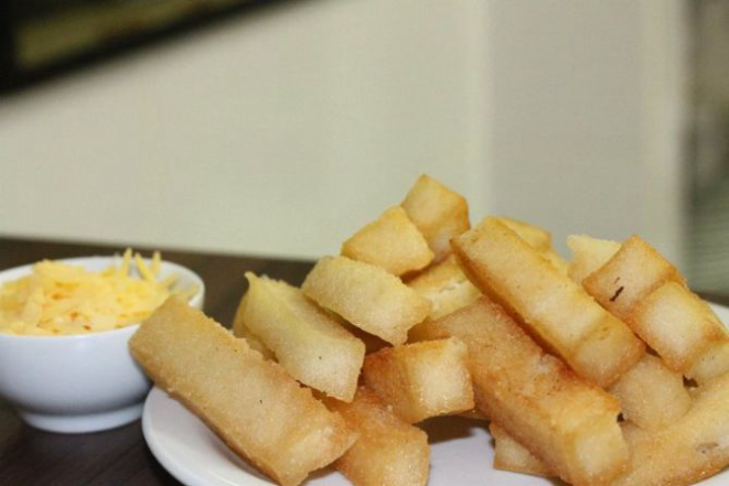 Polenta frita do restaurante Fellini, a entrada cortesia da casa. Foto: Divulgação