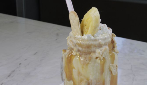 Receita de milkshake de banoffee