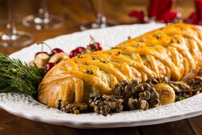 O filé Wellington tradicional preparado pela chef Kika Marder. Foto: divulgação.