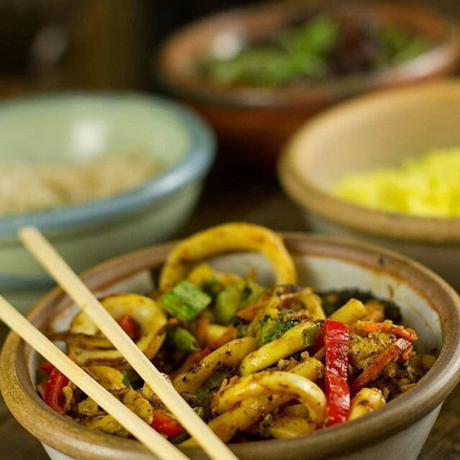 Versão com lula do restaurante paulistano Tantra. Foto: Divulgação.