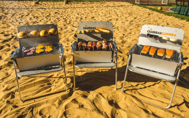 Cada grelha da Churrascadeira aguenta de 2,5kg a 5kg de alimentos. Foto: Cyclip Comunicação/divulgação.