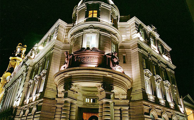 O museu funciona na antiga Bolsa do Café de Santos. Foto: Governo do Estado de São Paulo/reprodução site.