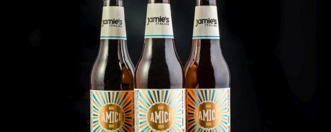 Cervejaria paranaense cria bebida exclusiva para o Jamie’s Italian no Brasil