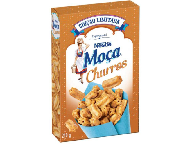 Cereal promete ter sabor e formato de churros, e ser usado no café da manhã ou como sobremesa. Foto: divulgação.
