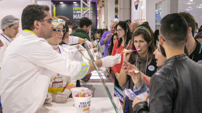A competição reuniu 36 mestres gelatários em São Paulo, na última semana. Foto: Comodo e Riguardare/divulgação Fispal.