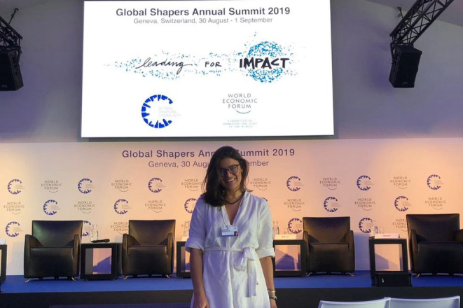 Gabi Mahamud levou ao Fórum Econômico Mundial a experiência e os resultados obtidos pelo GoodTruck. Foto: acervo pessoal.