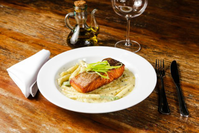 Salmone, no Cantina Famiglia Fadanelli. Foto: Michel Willian / Gazeta do Povo