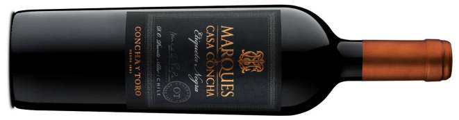Etiqueta Negra, um dos lançamentos da Marques de Casa Concha mais recentes também no Chile. Foto: Concha y Toro/Divulgação