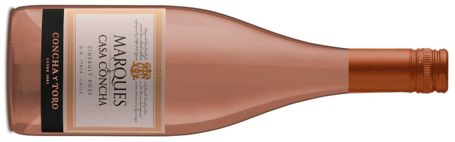 Rosé Cinsault 2018, lançamento da Marques de Casa Concha no Brasil. Foto: Concha y Toro/Divulgação