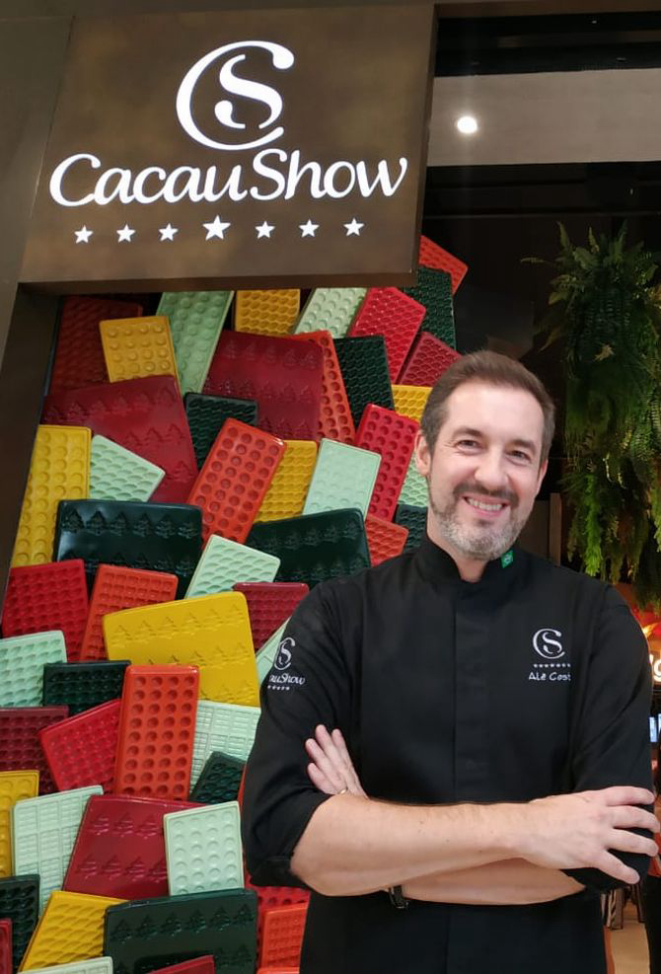 Alê Costa, chocolatier e presidente da rede Cacau Show. Foto: Marina Mori / Gazeta do Povo