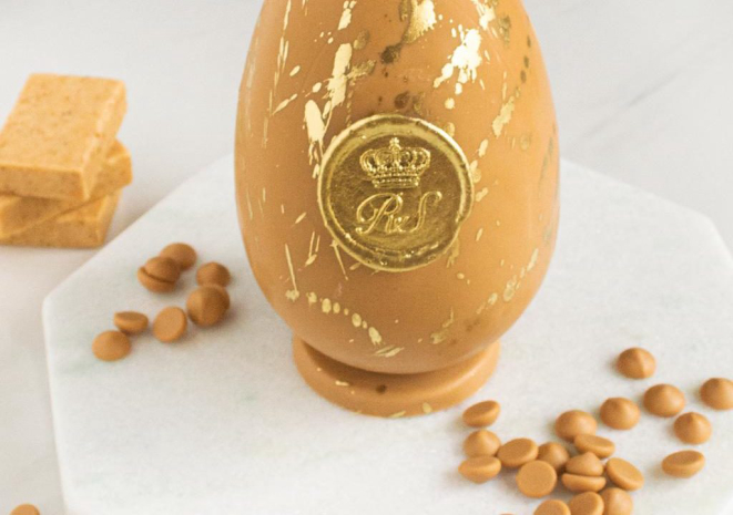O chocolate Gold tornou o ovo paçoca um exemplo de sofisticação.