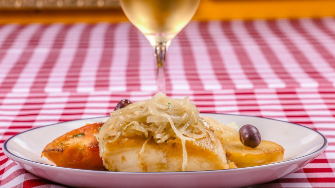 Lombo de Bacalhau grelhado do Armazém Português. Foto: Divulgação