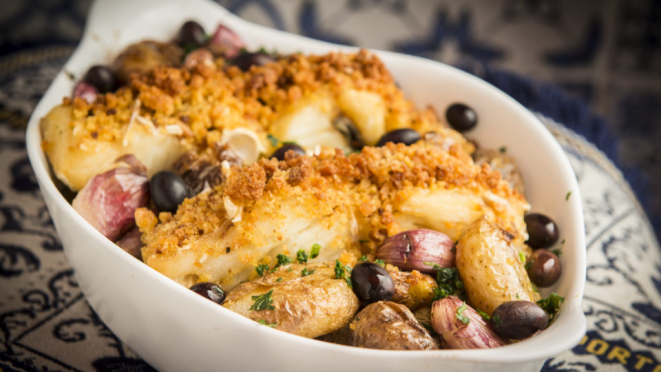 Bacalhau à lagareiro do Afonso's. Foto: Letícia Akemi