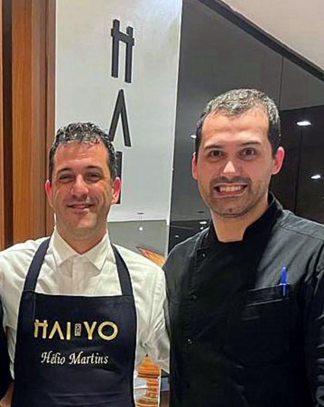 Hélio Martins e Lucas Coelho, da parte de cozinha do Hai Yo.