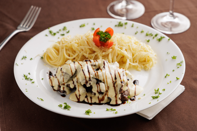 Filé Baruque, do Cenacolo Restaurante e Eventos.