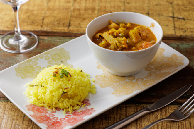 Navratan Korma, do Swadisht Cozinha Indiana