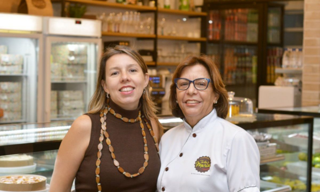 Ellen e Maria José, filha e mãe, transformaram o pequeno negócio ambulante de tortas e bolos em uma rede com 11 lojas e uma fábrica.