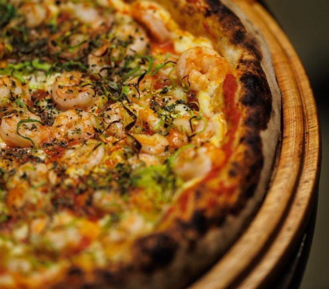 Pizza de Camarão com Catupiry, Mercearia Bresser.