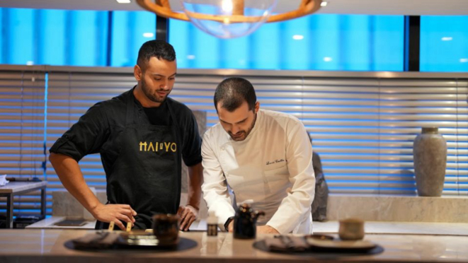 Adriano Dias e Lucas Coelho, parceiros no Hai Yo. Criações até mesmo durante a madrugada.