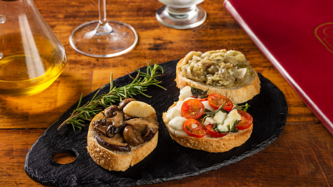 A Trilogia de Bruschettas está entre as novas entradas do Baviera.