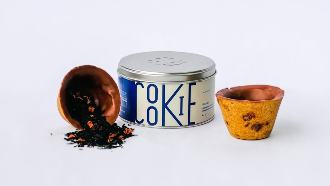 Kit com cookies e chá, opção de presente para o Dia das Mães neste domingo (14).