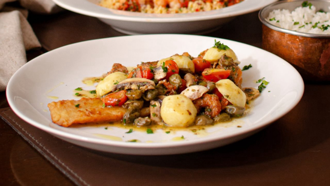 Poisson à belle meunière, sugestão de prato principal do Vive Le Victor.