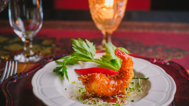 Crispy kung, entrada do Thai House.