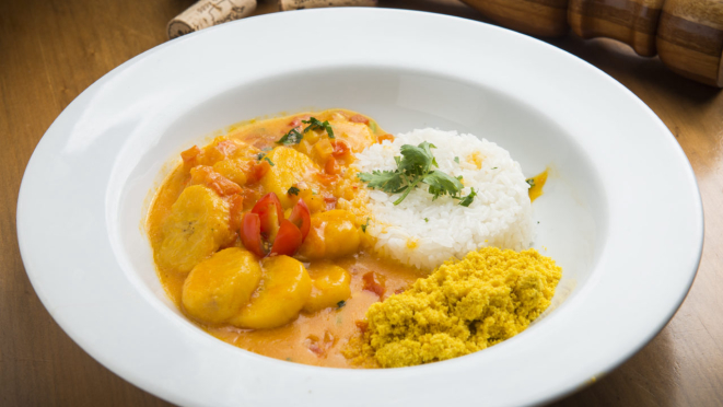 Moqueca de banana da terra no Bar do Victor.