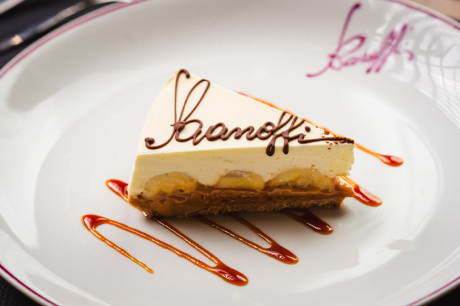 Banoffi original, da Cantina do Délio Batel e da Cantina do Délio Itupava. Foto: Priscilla Fiedler