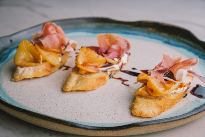 A delicada entrada está no menu do Atlantis Restaurant - Coffee Train