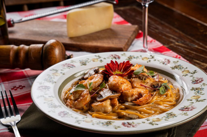 Spaghetti Godfather, da Riso e Pasta Trattoria. Foto: Luciano Dias.