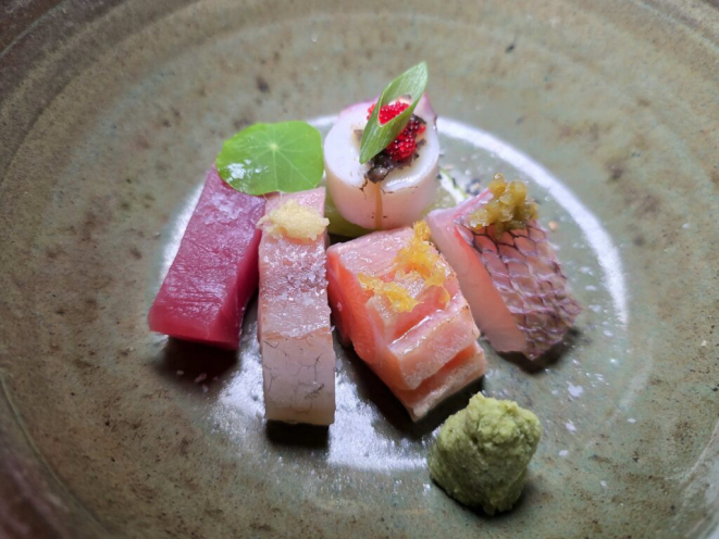 Os sashimis do omakase do Ichigo. Foto: Camarci do Lago