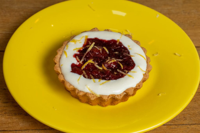 Cheesecake de Limão com Geleia de Frutas Vermelhas, do Maria Café & Bistrô. Foto: Camila Cardoso/Festival Gourmet.