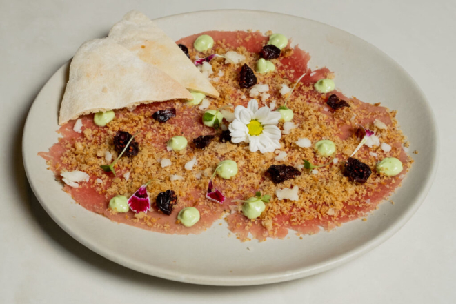 Minicarpaccio Bovino, do Sax Coffee & More.
