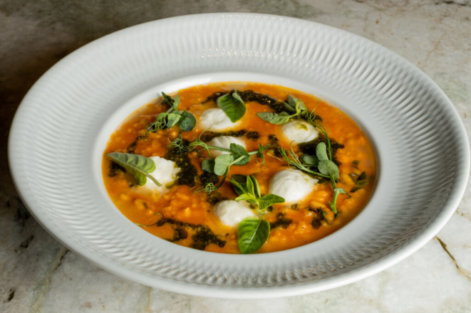 Risoto Caprese, do Grano Cucina Italiana. Foto: Camila Cardoso/Festival Gourmet.