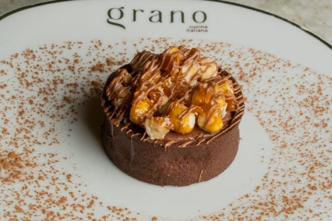 Tartelete de Framboesa e Avelã, do Grano Cucina Italiana. Foto: Camila Cardoso/Festival Gourmet.