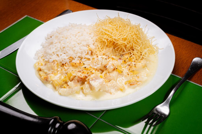 Clássico Bacalhau com Natas, do Mercearia Avenida. Foto: Festival Bom Gourmet.