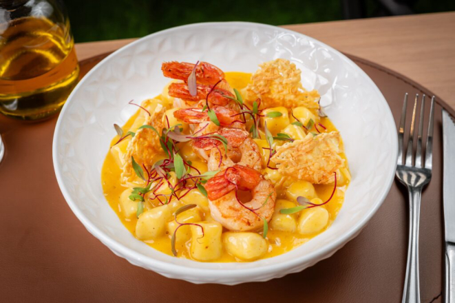 Gnocchi Al Gamberi, do Katezzi. Foto: Festival Bom Gourmet.