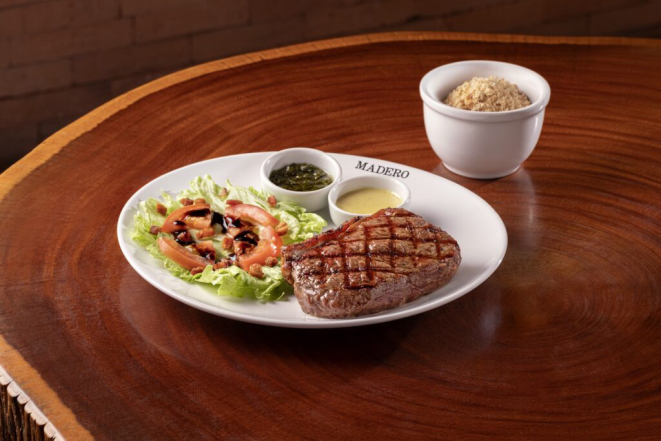 Bife de Chorizo, do Madero. Foto: Divulgação.