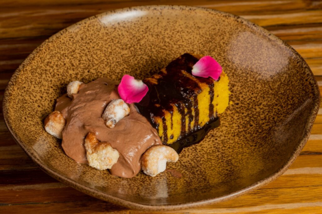 Bolo de Cenoura, do Kanpai. Foto: Camila Cardoso/Festival Gourmet.