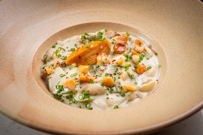 Nhoque Sardo com Molho de Gorgonzola. Foto: Priscilla Fiedler/Festival Bom Gourmet.