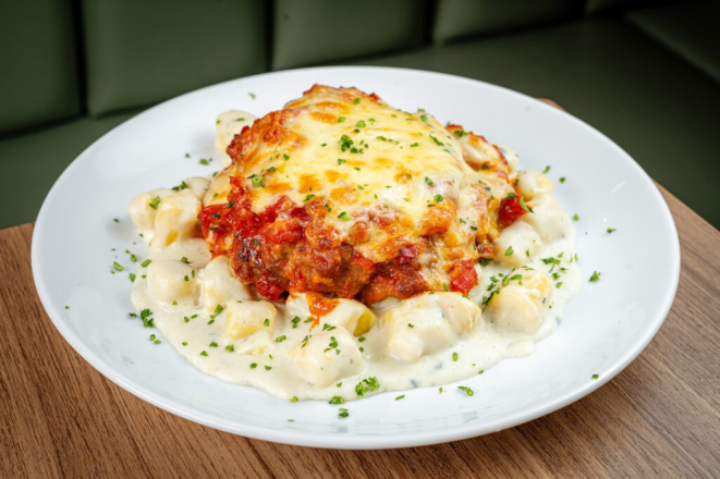 Polpetoni com Gnocchi 4 Queijos. Foto: Priscilla Fiedler/Festival Bom Gourmet.