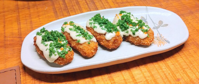 Croquetas de língua, saborosa entrada do menu da Casa Vinci. Foto: Anacreon de Téos