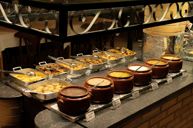 Buffet Petiscaria, do Restaurante Frutos da Terra, tem 10% de desconto durante o Circuito. Foto: Diulgação.