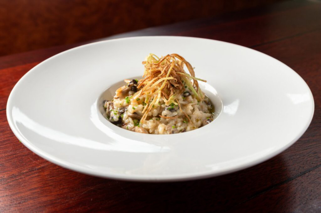 Risoto de Cogumelos, disponível no menu do estabelecimento Didge Steakhouse Pub. Crédito: Natasha Azambuja.