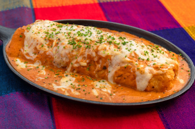 Burrito Cozumel Vegetariano 01, disponível no menu do estabelecimento Guacamole Cocina Mexicana. Crédito: Natasha Azambuja.