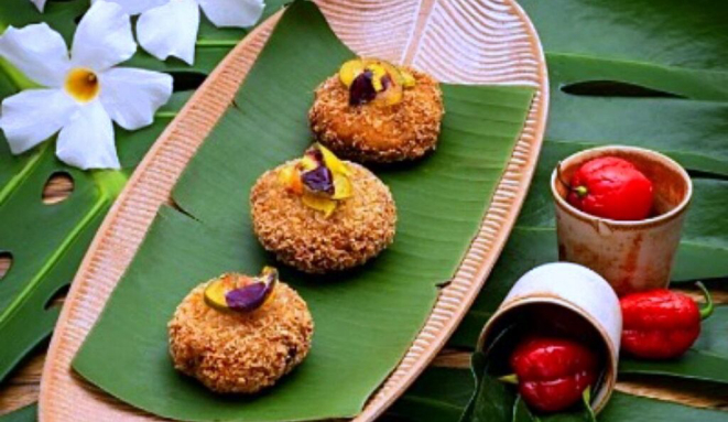 Bolinho de peixe ao curry verde, uma das entradas do jantar especial. | Foto: Divulgação