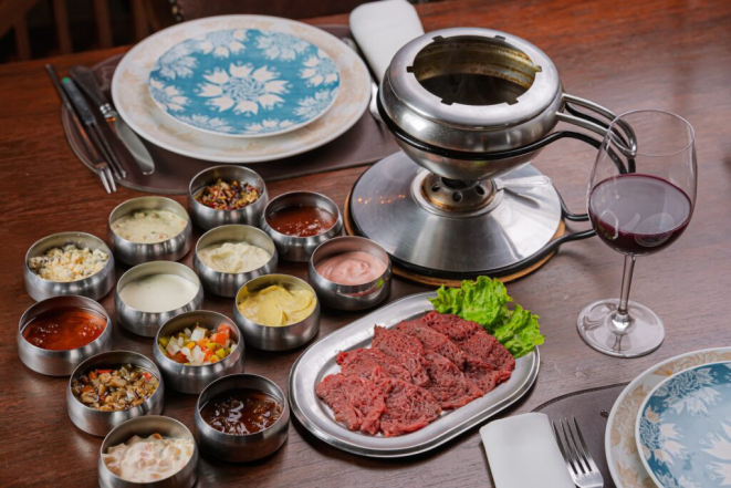 Fondue Chinoise, do Château de Gazon. Foto: Priscilla Fiedler/Festival Bom Gourmet.