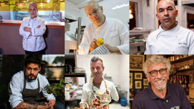 Atual chef do Terra Madre, Márcia Borges comanda o elenco da noite, que traz os chefs Rodrigo Martins, Ivan Lopes, Lênin Palhano, Simone Brunelli e Emmanuel Bassoleil. Crédito: Divulgação.